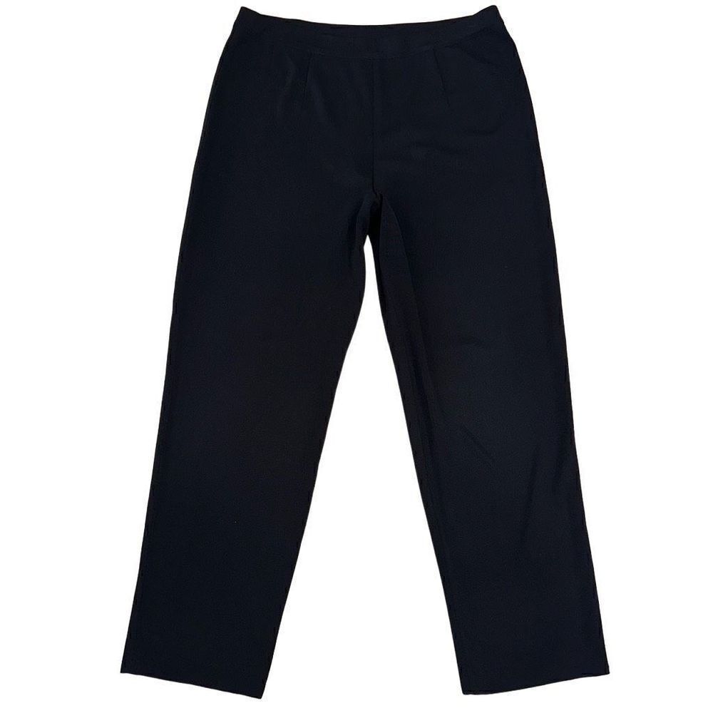 Misook Womens 14 Black‎ Acrylic Knit Pull On Pants Sleek Classic Career